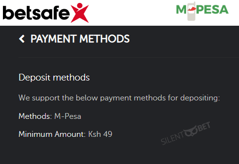 betsafe paybill deposit via Mpesa