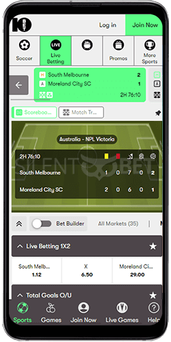 10bet South Africa Android Live Betting