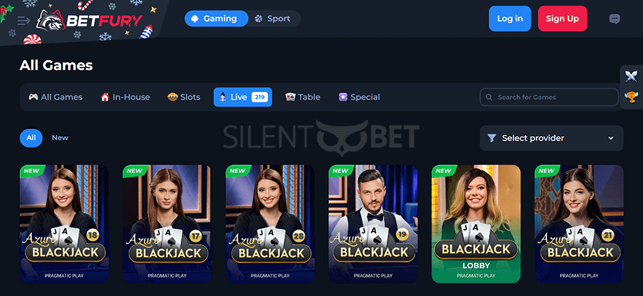 Betfury Live Casino