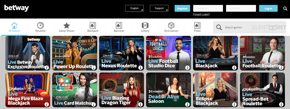 betway canada live casino