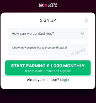 bitstarz affiliates registration