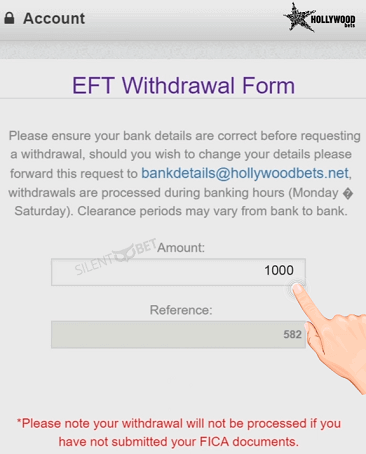 how to withdraw from hollywoodbets