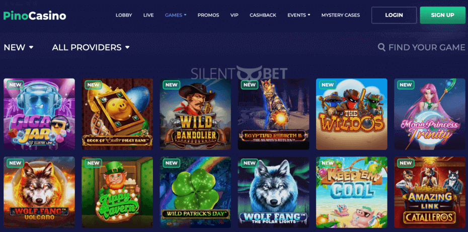 Pino Casino games