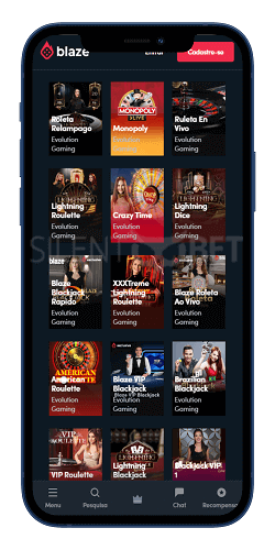 live casino blaze mobile app