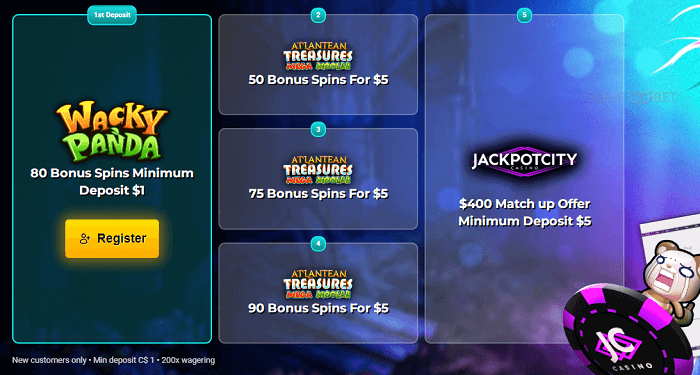 jackpot city welcome pack free spins