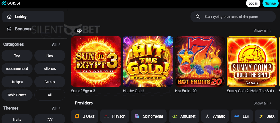 glassi casino games