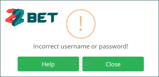 22bet login problems