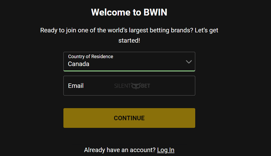 Bwin Canada registration