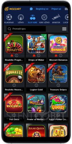 Mozzart casino mobilna verzija