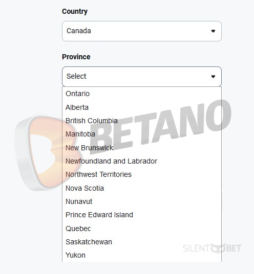 betano allowed provinces canada