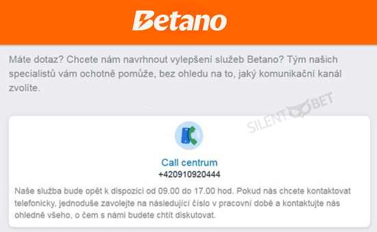 betano phone support