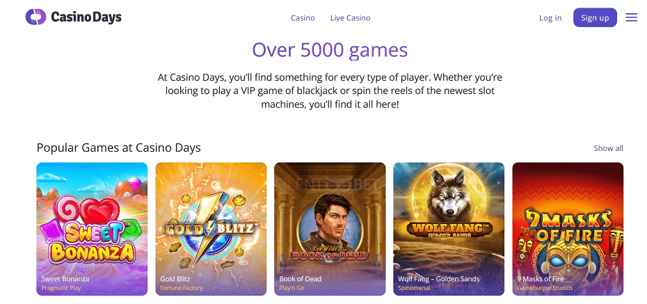 casino days canada website