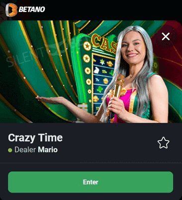 how to play crazy time on betano