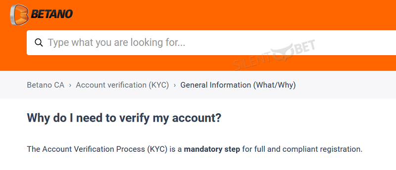 why verify betano account