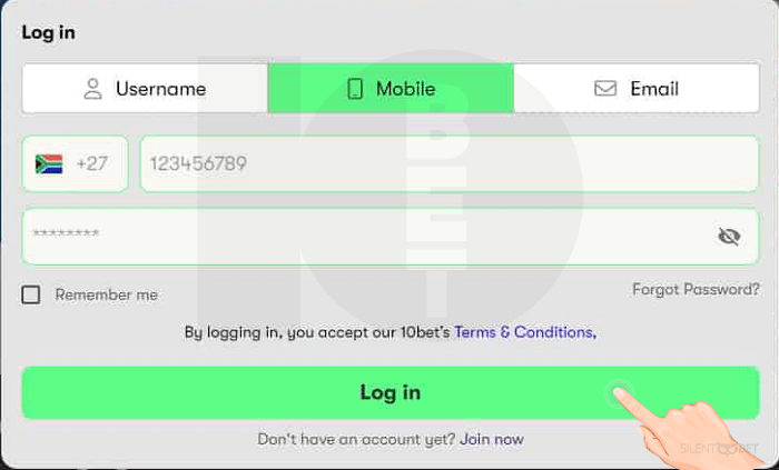 10bet login step by step