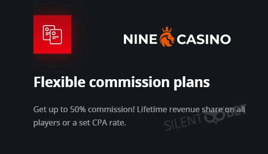 ninecasino affiliate commission