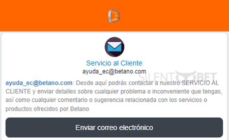 correo electrónico betano