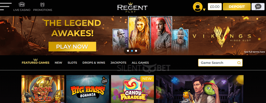 regent play casino homepage