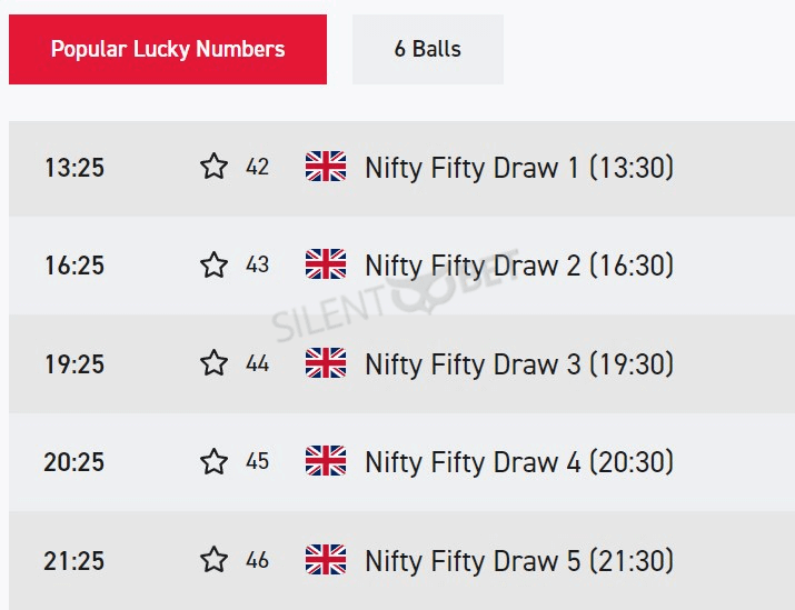 betfred nifty fifty draws