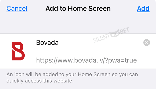 add bovada app