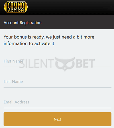 casino action bonus code enter