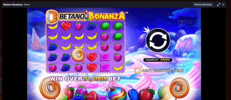 betano bonanza slot gameplay