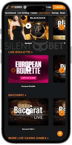 mybookie mobile app live casino