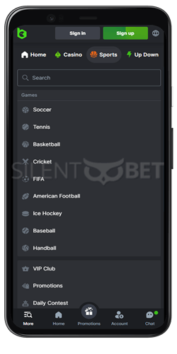 bc.game android mobile app menu