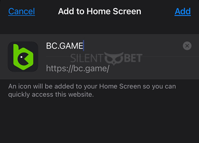 bc.game casino add to homescreen ios