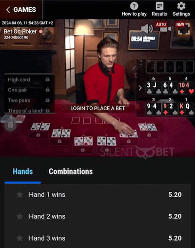 betgames bet on poker tips