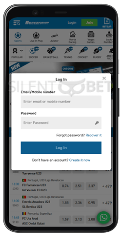 soccershop mobile login