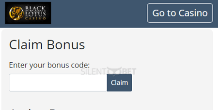 black lotus casino bonus code enter