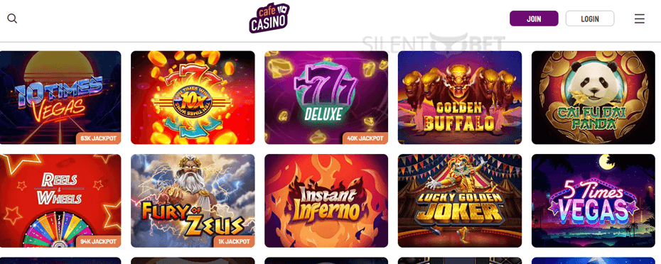 cafe casino games