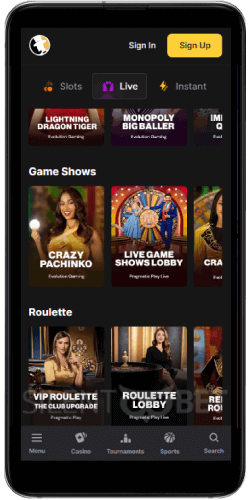 fortunejack live casino mobile