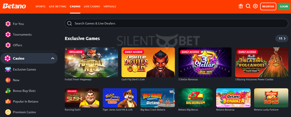 betano casino games