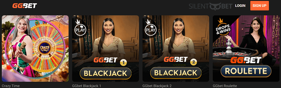 GGbet live casino