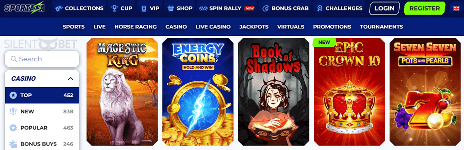 sportaza casino games