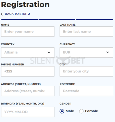 sportaza register steps