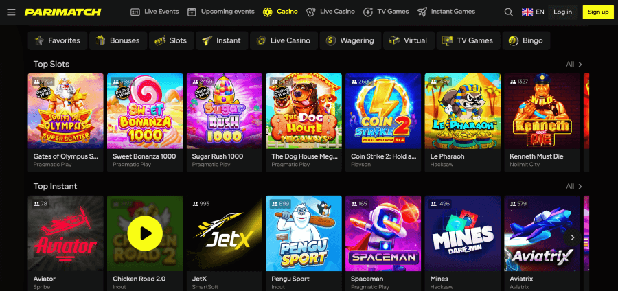 parimatch casino games