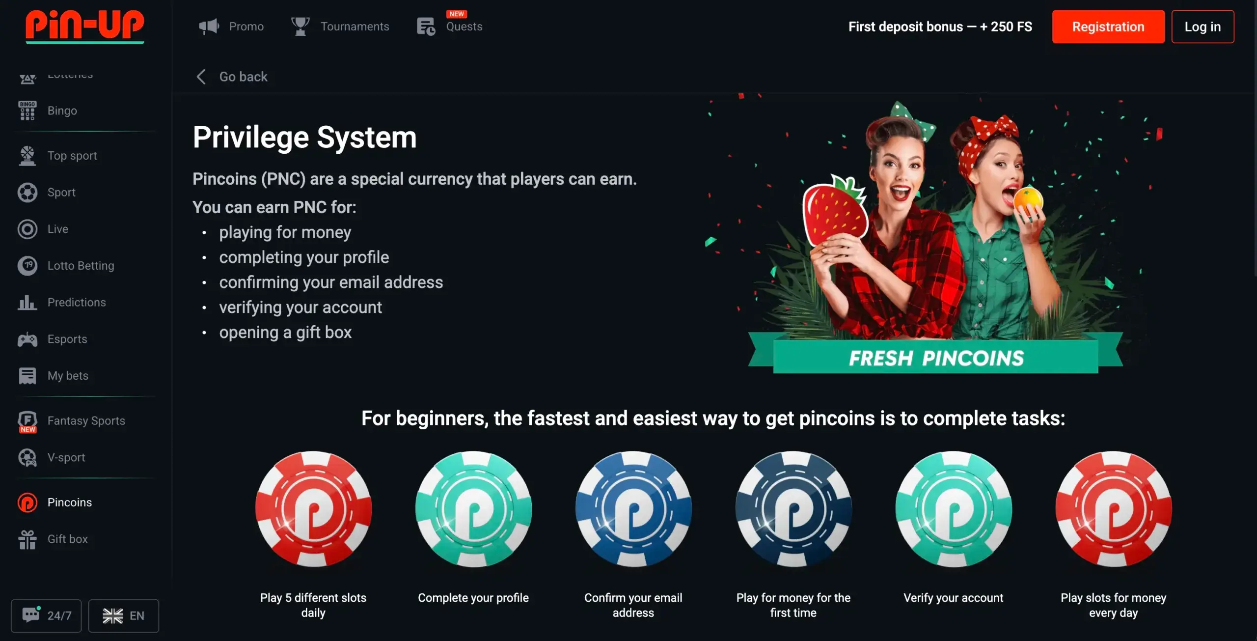 pin up privilege system