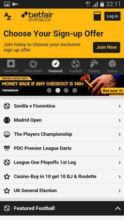 Software Betfair Android