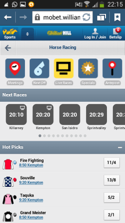 William hill mobile app