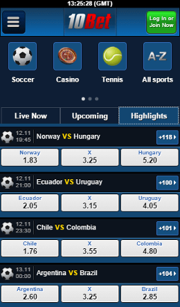 10bet app for Iphone