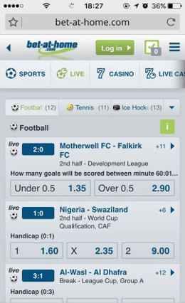 bet at home application - live betting iphone