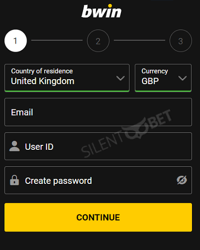 Bwin Signup Form