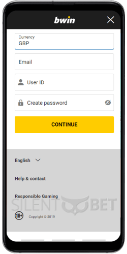 In-Play Section og Bwin's Android app