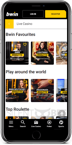 The Live Casino in Bwin's iOS app