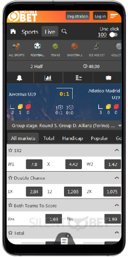 Doublebet mobile live betting on Android