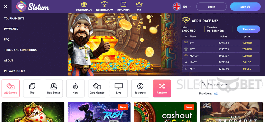 Slotum Casino Promo Code