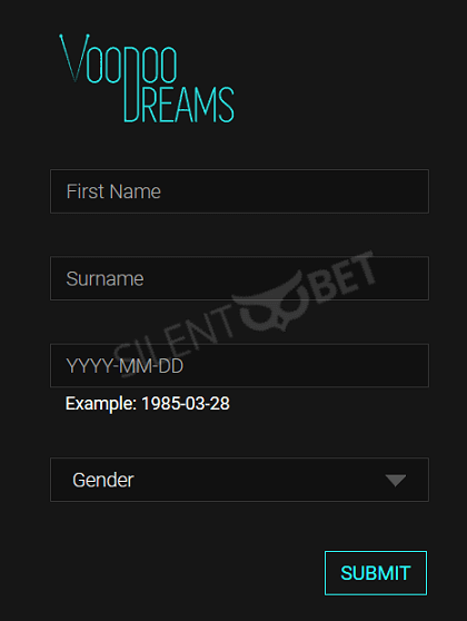 VooDoo Dreams bonus code enter